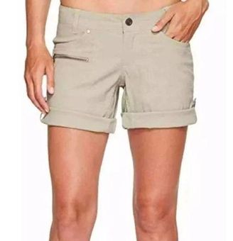 Kuhl Kliffside Air Roll-Up Shorts Khaki Tan Womens 10 Gorpcore