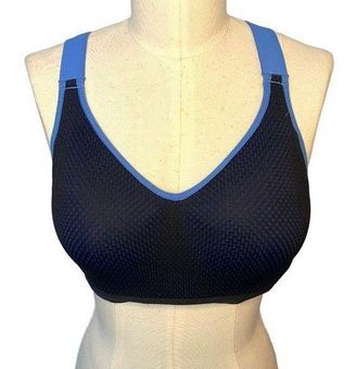 Victoria's Secret VSX Sport Incredible Plunge Sports Bra Blue Black