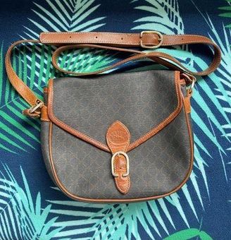 Vtg Authentic Longchamp Messenger Shoulder Bag Two Pockets France