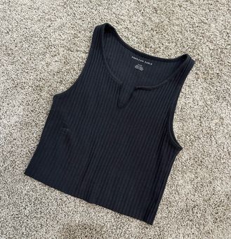 American Eagle Outfitters Ribbed Tank Top Black - $16 - From Lilly