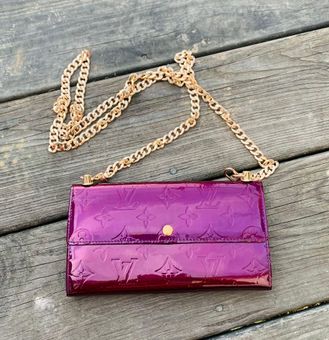Louis Vuitton Vernis Sarah Chain Wallet - Purple Wallets