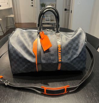 Louis Vuitton Damier Cobalt Keepall Bandouliere 55 Duffle Bag with