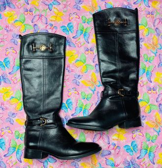 Tory burch shop black riding boots