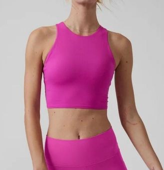 Athleta Conscious Crop Top Purple Sports Bra Women's Medium