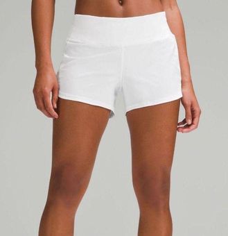 Lululemon White Speed Up MR Short 4” Lined SIZE 2 - $50 (26% Off Retail) -  From Ava