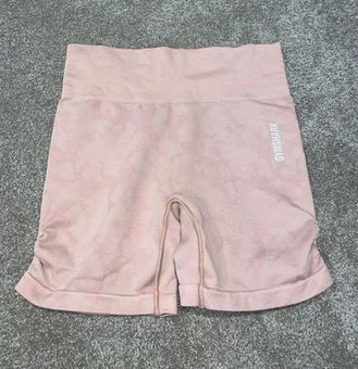 Gymshark ADAPT CAMO SEAMLESS SHORTS Pink Size M - $35