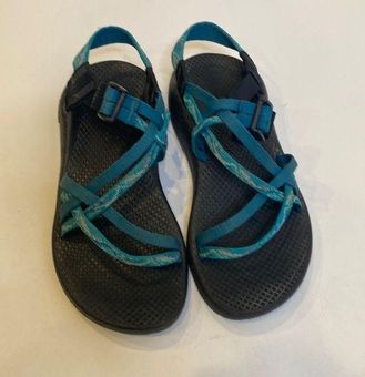 Chacos Chaco XZ1 Yampa Tropic Strappy Sandals Blue Teal Sz 7