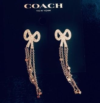 Coach bow store earrings