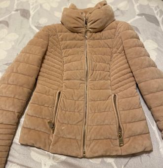 guess pink puffer jacket