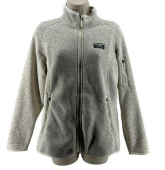 L.L.Bean® Fleece Knit Stand Collar Long Sleeve Full Zip Sweater Jacket