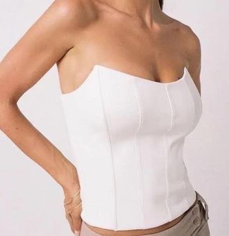 Tiger Mist Longline Corset Top White Size XL - $35 (30% Off Retail