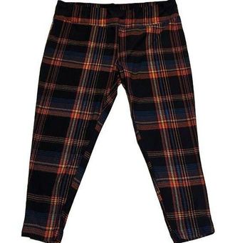 Terra & Sky 3X Plaid Pull On Leggings Stretchy Black Red Yellow Plus Size -  $21 - From Julie