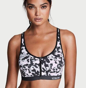 sportswear victoria's secret sports bra sporty cropped white top
