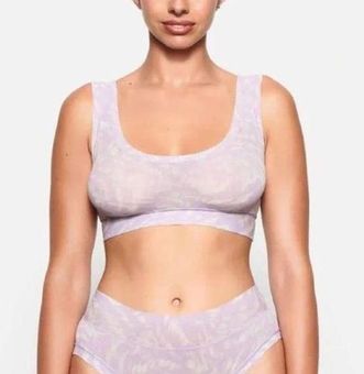 SKIMS NWT summer mesh bralette lilac swirl small - $26 New With