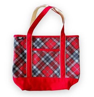 Zippered Top Canvas Boat Tote With Handles : Large 