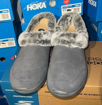 Skechers On-the-GO Joy Suede & Faux Fur Slip on - Cozy Life casual comfy  classic Gray Size 12 - $50 (36% Off Retail) New With Tags - From Mayser