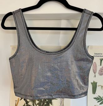 Holographic crop top forever 21 sales