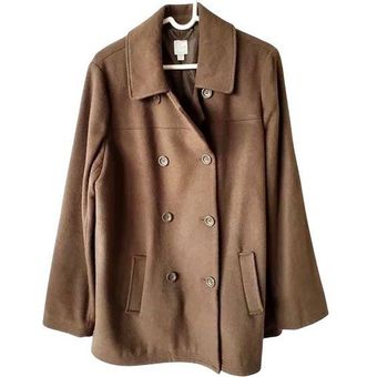 J.Jill Wool Blend Double Breasted Coat size large tall - $65 - From