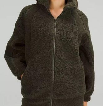 Long Textured Fleece Jacket