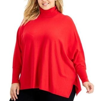 ALFANI Plus Size Drop-Shoulder Turtleneck Sweater NWT Plus