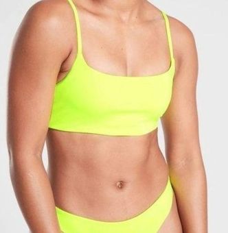 Athleta Scoop Bikini Top A-C Electric Green Sports Swim Bathing Suit Womens  XS - $15 - From Den