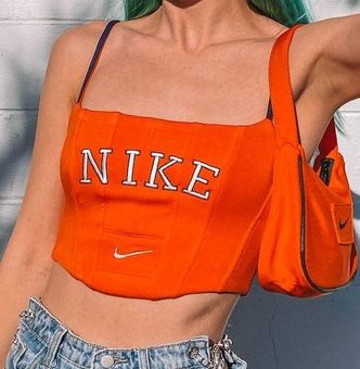 Retro Orange Reworked Nike Spellout Corset Top Size undefined - $67 - From  Allison