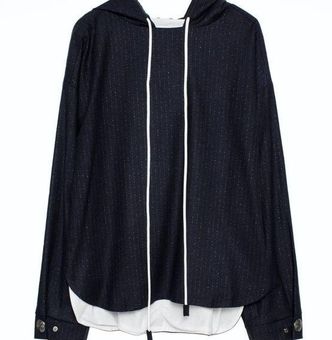 Zadig & Voltaire Taylor Stripes Muse Hoodie Navy Pinstripe Metallic Size  Small - $200 - From Kathryn
