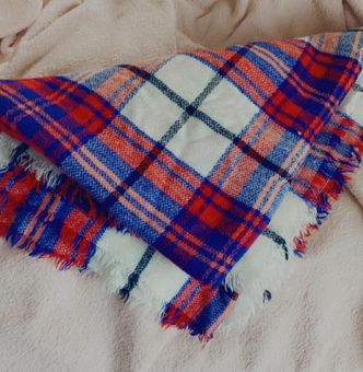 Aeropostale Red And Blue Plaid Blanket Scarf Multiple Size L 5 82 Off Retail From Mercedes