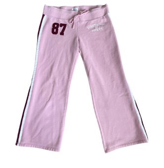 Aeropostale Aero Women's Medium Velour Velvet Pink Sweat Pants Slim Fit &  Flare - $22 - From v