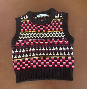 ZARA Multicolored Sweater Vest - $19 