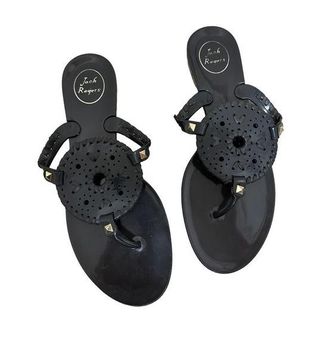 Jack Rogers Georgica jelly black sandals size 9 36 From Marissa