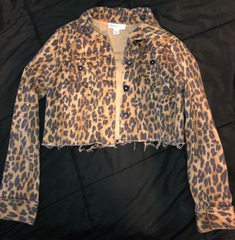 cheetah cropped jacket