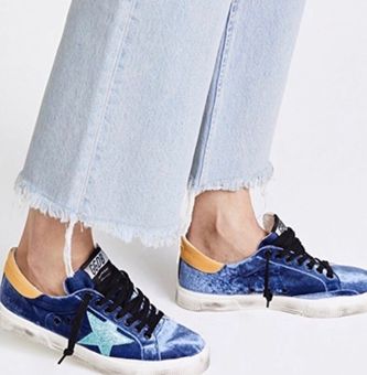 Golden goose blue sales velvet sneakers