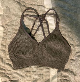 Aerie Seamless Strappy Padded Bralette Gray Size M - $22 (26% Off Retail) -  From Jane