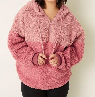 Victoria's Secret Pink Colorblock Pullover Hoodie Sweashirt