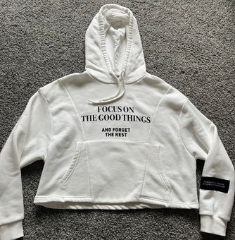 ZARA Cropped Hoodie White 26 42 Off Retail From Olivia