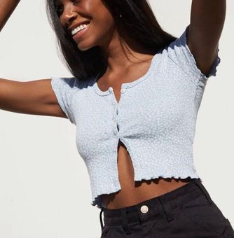 brandy melville floral zelly crop top