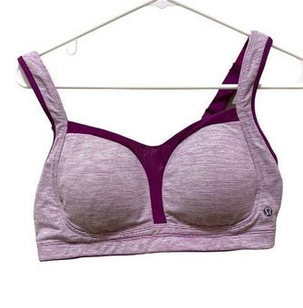 Lululemon 36D tata tamer II purple stripe sports bra adjustable