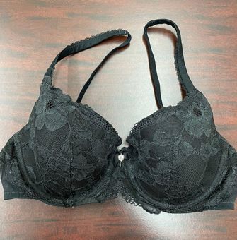 Victorias Secret Body by Victoria Lined Demi Black Lace Bra Size