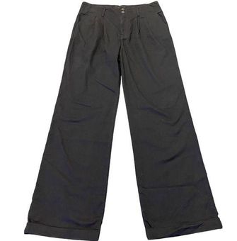 FULL-LENGTH PLEATED PANTS - Dark gray