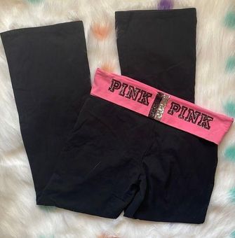 Pink Victoria's Secret Black Yoga Pants- Size S (Inseam 31