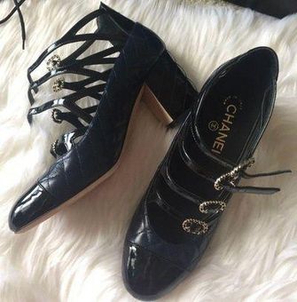 Chanel strap pumps. Size fit 7 Black - $1000 (20% Off Retail) New