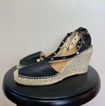 NEW LOUIS VUITTON MULES WEDGE GOLD STUD SHOES 38 SANDALS SHOES