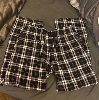 Plaid Pajama Pants - Black