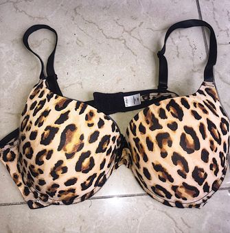 Animal print push up bra 38C