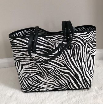 Black Printed Michael Kors Tote Blck Bag