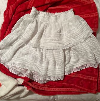 Aerie white ruffle skirt LSF DUPE!