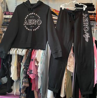 Aeropostale Black Hoodie And Sweatpants Set - $24 - From samantha