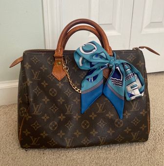 Louis Vuitton - Authenticated Speedy Handbag - Denim - Jeans Blue for Women, Very Good Condition