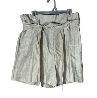 High Rise Paper Bag Shorts